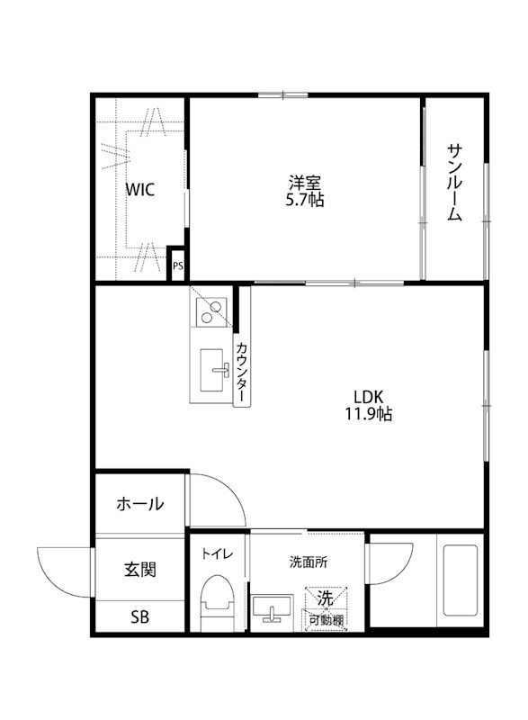 NOVA HILLS 201号室 間取り