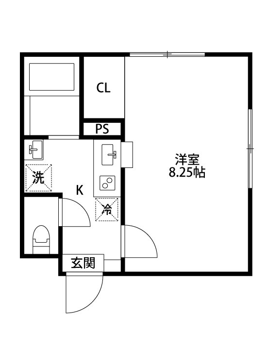 CasaLuna 206号室 間取り