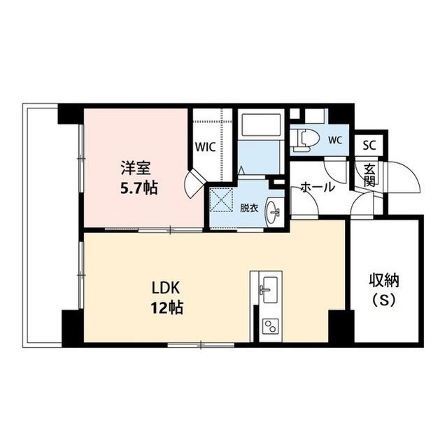 CUES東万代 603号室 間取り