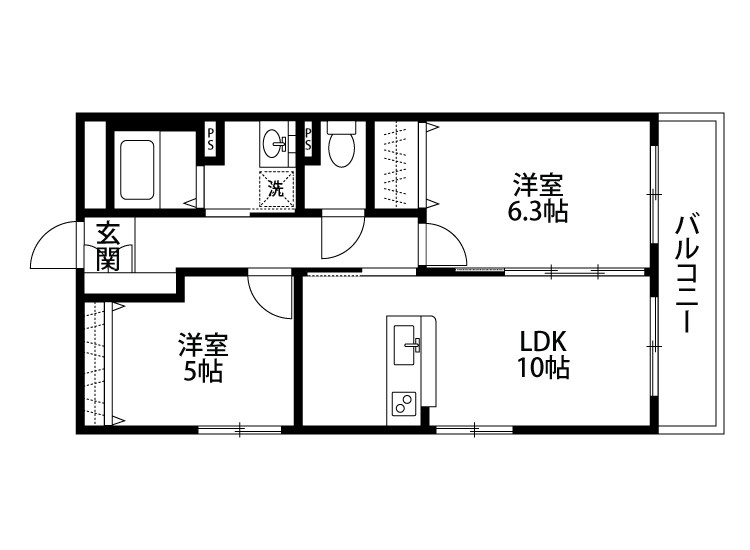 フルーレ・K 104号室 間取り