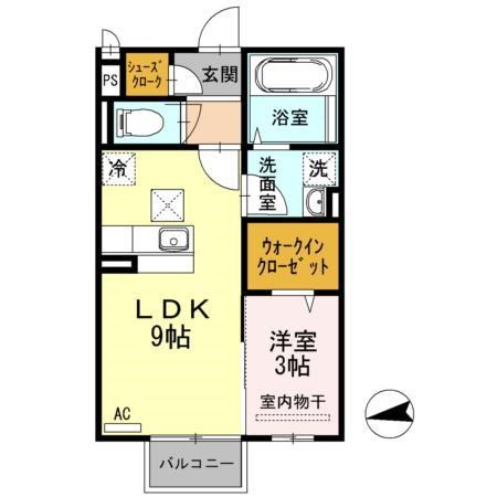DEARROOMサチ 102号室 間取り