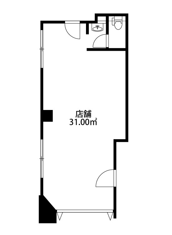 ＷＥＳＴ　ＳＴＵＤＩＯ　Ｂｌｄｇ 1F号室 間取り