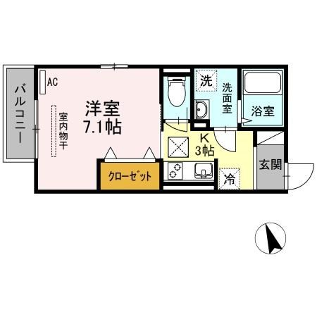 瑞風 203号室 間取り