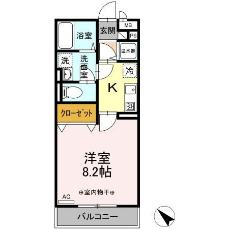 ライトリバー 303号室 間取り