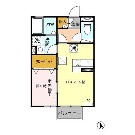 セラフィータ 203号室 間取り