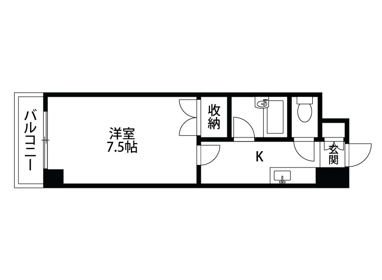 リバティプラザ東堀Ⅱ 105号室 間取り