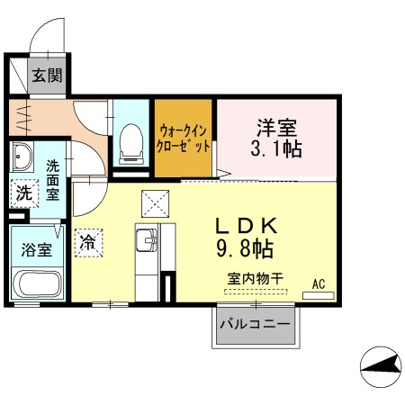アルトプエンテ 205号室 間取り