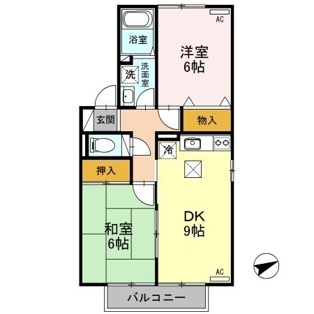 ウォーター・シールド  A101号室 間取り