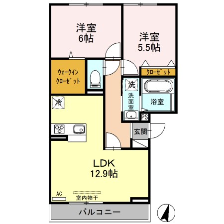 ロイヤルガーデンコート新和A 102号室 間取り
