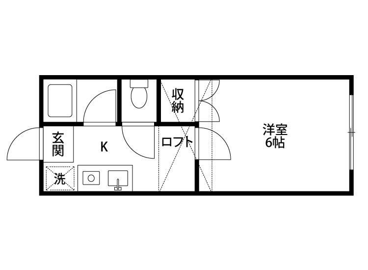 エスポアールC棟 103号室 間取り