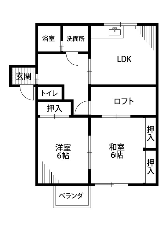ヴィラ・ランコントレ A204号室 間取り