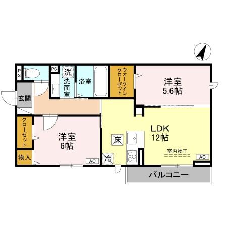 CLASSEUM幸西　Ⅰ 105号室 間取り