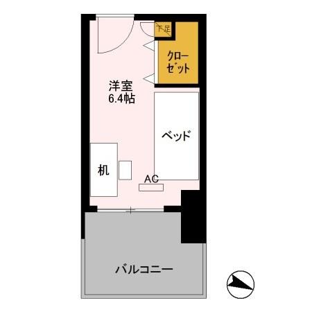 ロイヤルパークスER万代　Share万代 302-E号室 間取り