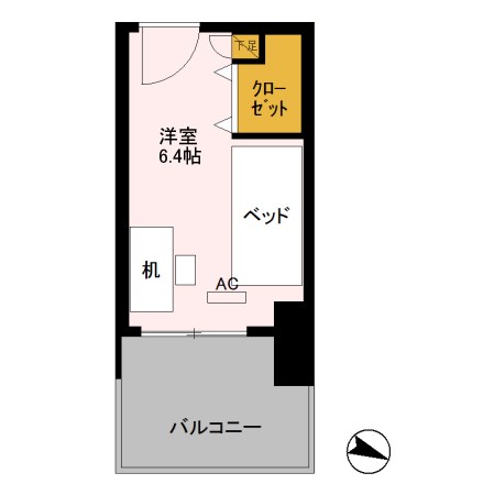 ロイヤルパークスER万代　Share万代 302-J号室 間取り