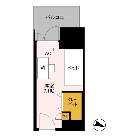 ロイヤルパークスER万代　Share万代 203-J号室 間取り