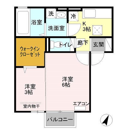 ポルト 101号室 間取り