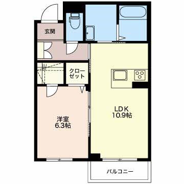シャーメゾン新光町 207号室 間取り