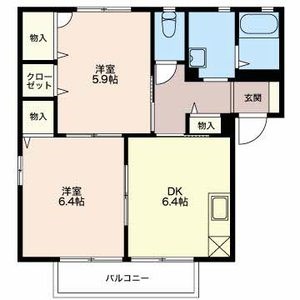 シャーメゾンランブル　E 101号室 間取り