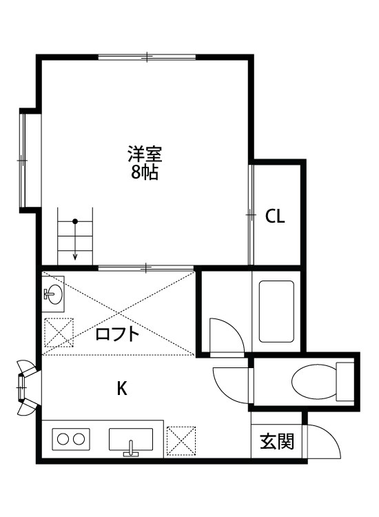 シティパレス 205号室 間取り