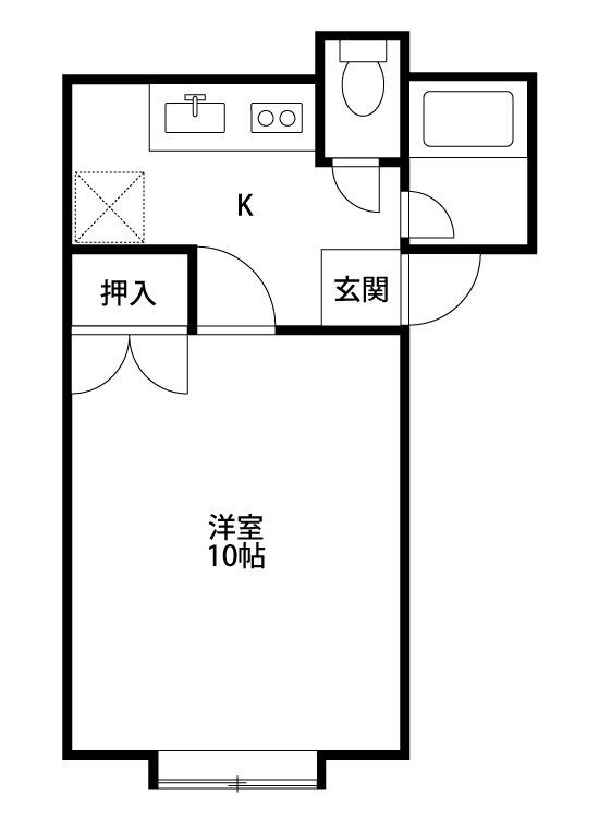 サンテイム 201号室 間取り