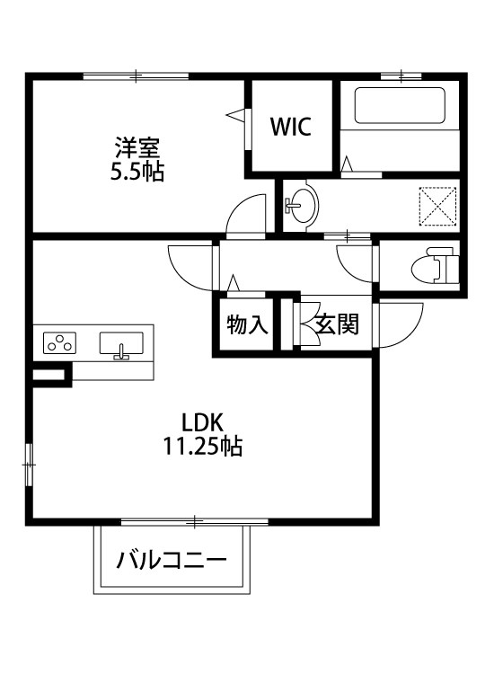 サクシード南笹口 102号室 間取り