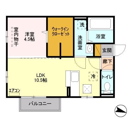 パインコーン 201号室 間取り