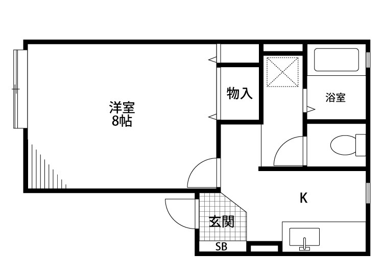 ファミーユ駅南B 203号室 間取り