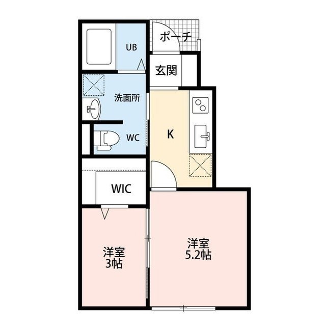 ラーク沼垂西 106号室 間取り