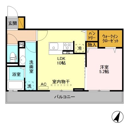 フォルテアB 207号室 間取り