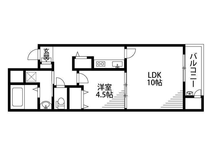 フラワーフェアリ A201号室 間取り