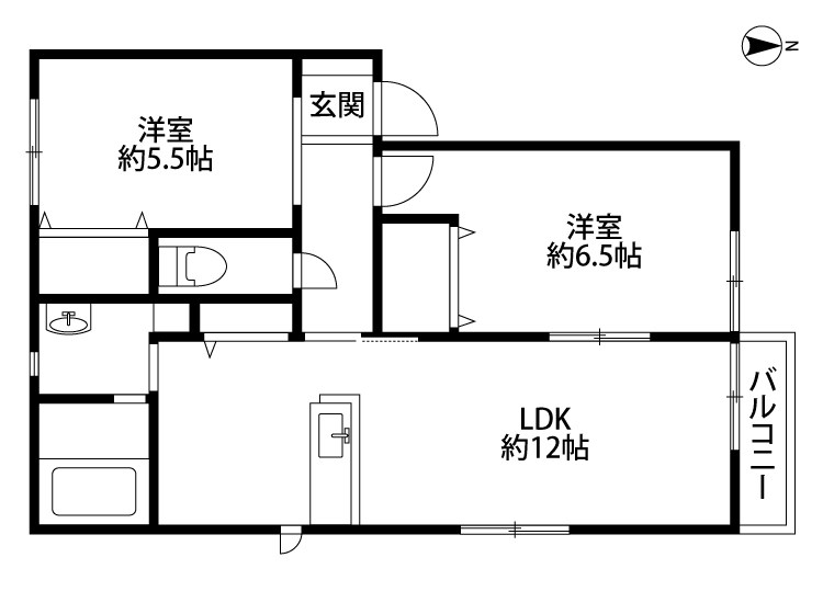 メゾン高橋 201号室 間取り