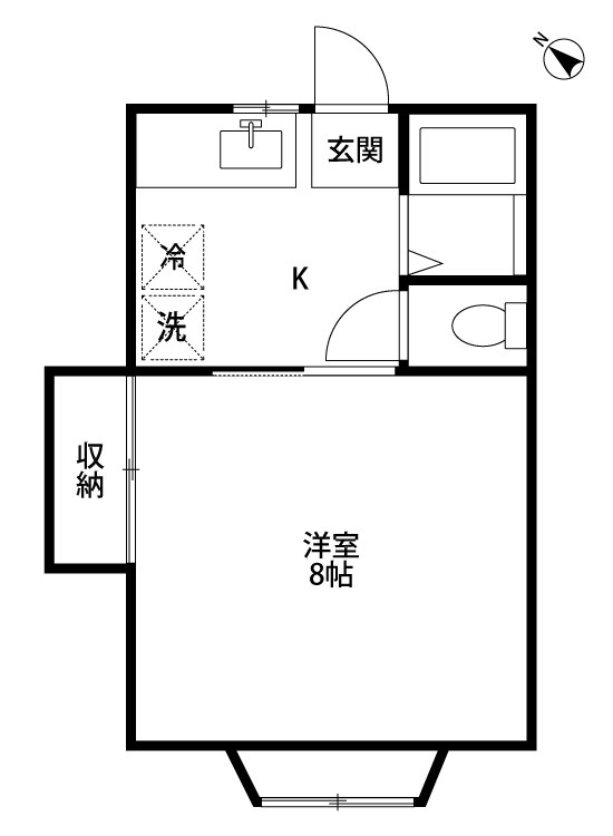 リステル 106号室 間取り