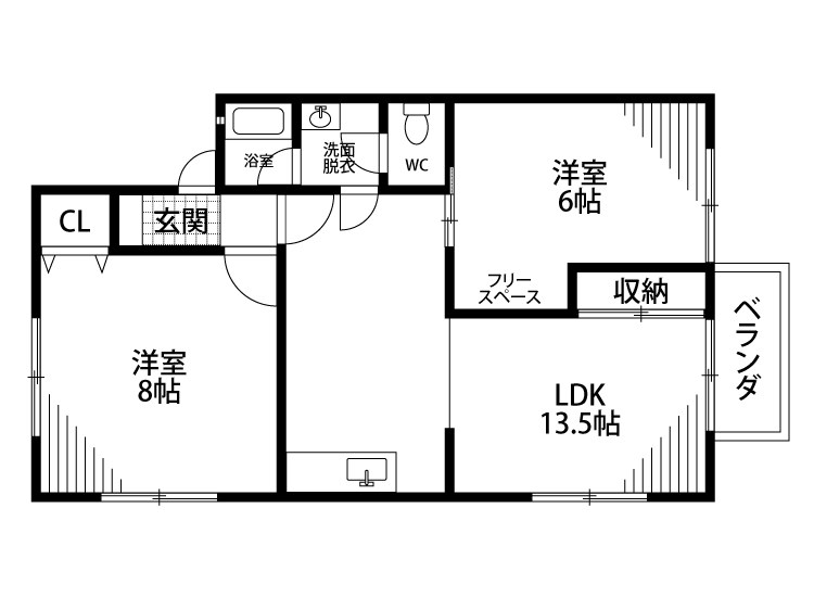 アネックスサトウⅡA棟 202号室 間取り