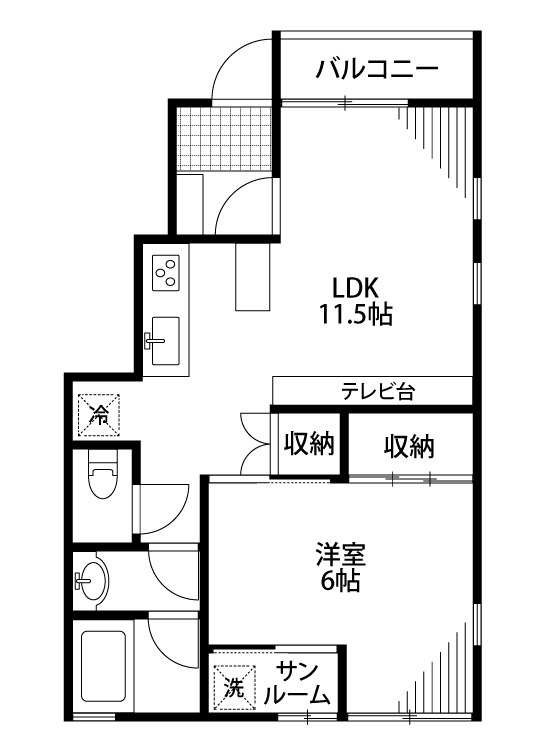 Grandir(グランディール) 102号室 間取り