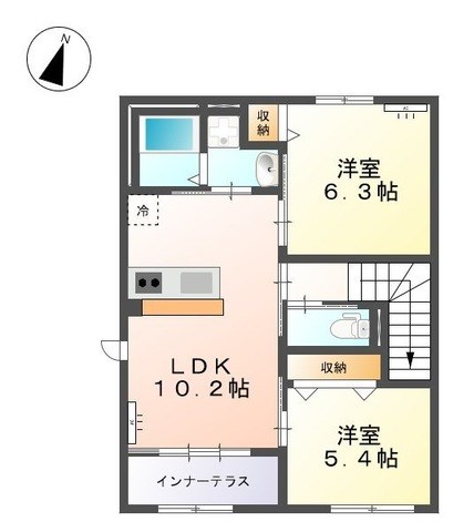 サニーフラワー 201号室 間取り