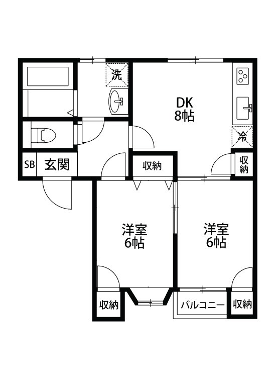 コン・プリオ 202号室 間取り