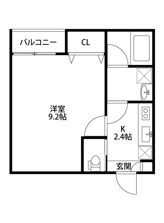 BUENA関屋掘割 103号室 間取り