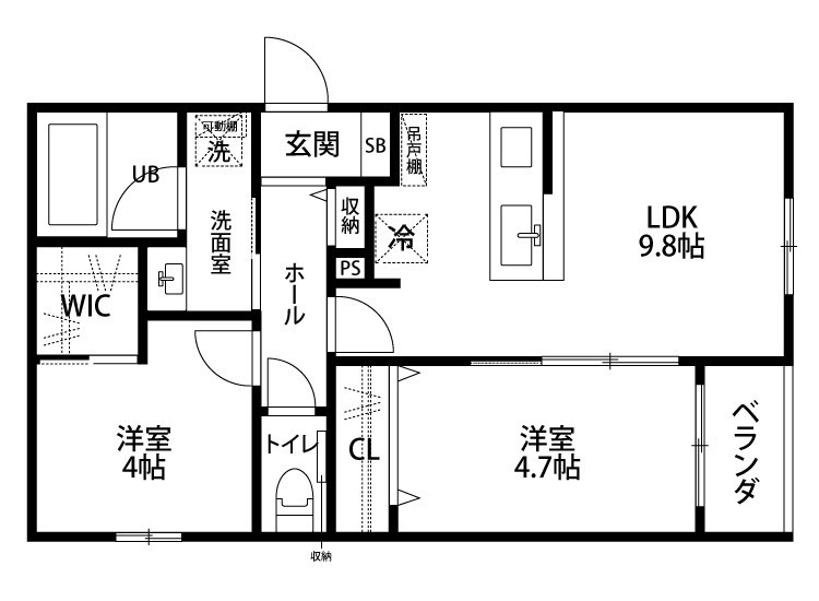 （仮）中央区出来島２丁目新築アパート　A 101号室 間取り