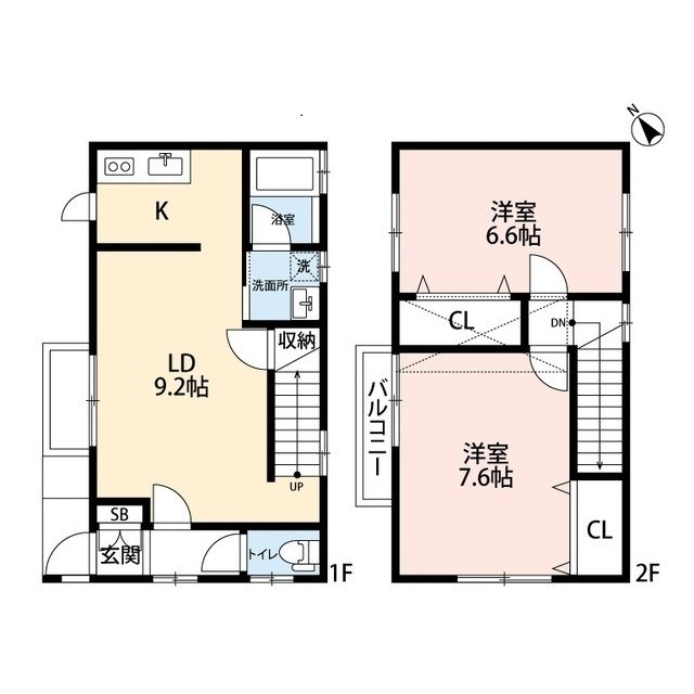 タウンコート・ルピナス H号室 間取り