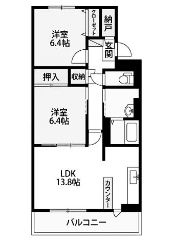 アヴニール・池田 301号室 間取り
