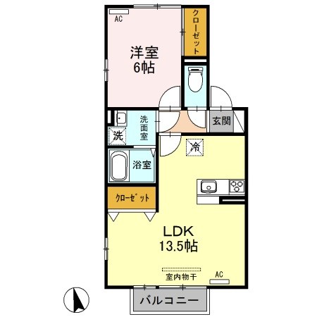 リーブ　ワン 205号室 間取り