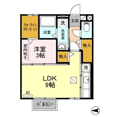 ローリエK 108号室 間取り