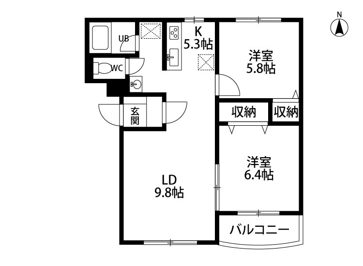 Demain 305号室 間取り