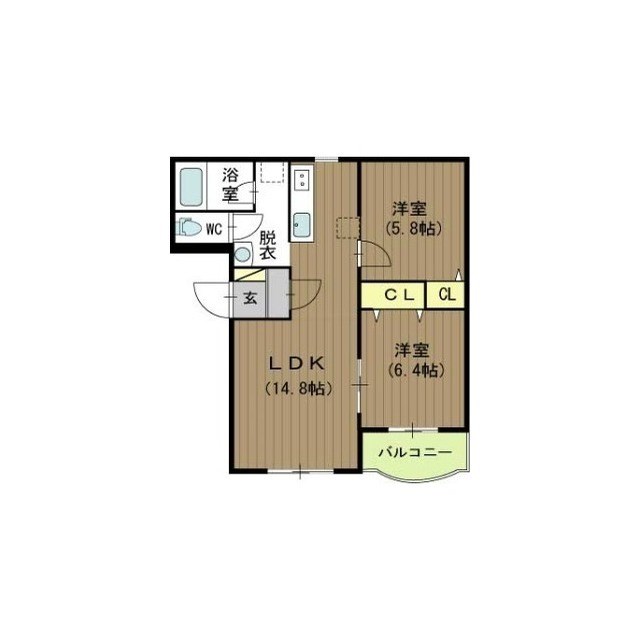 ピュアライフ坂井 204号室 間取り