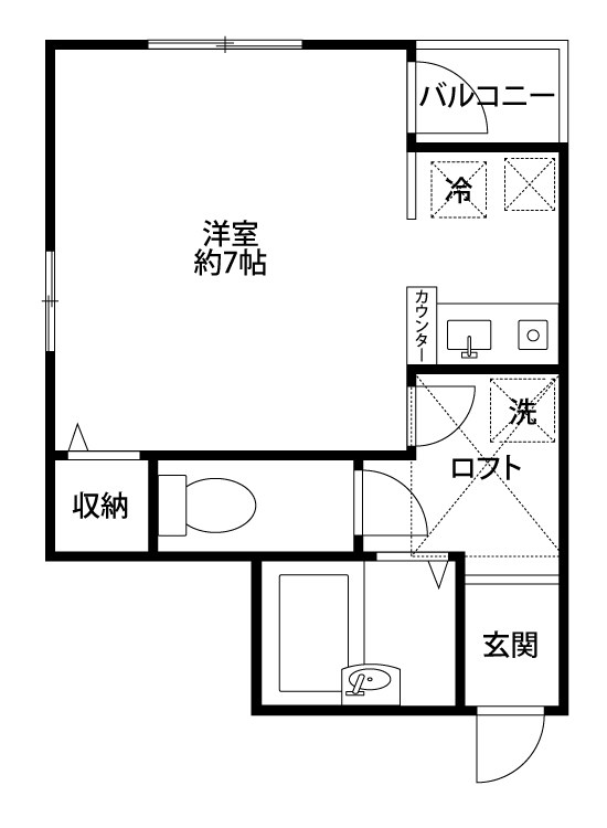 サンハイム関新 203号室 間取り