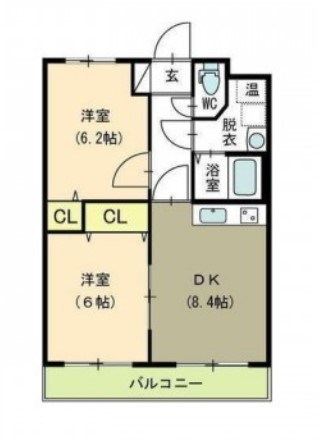 Hero近江 202号室 間取り