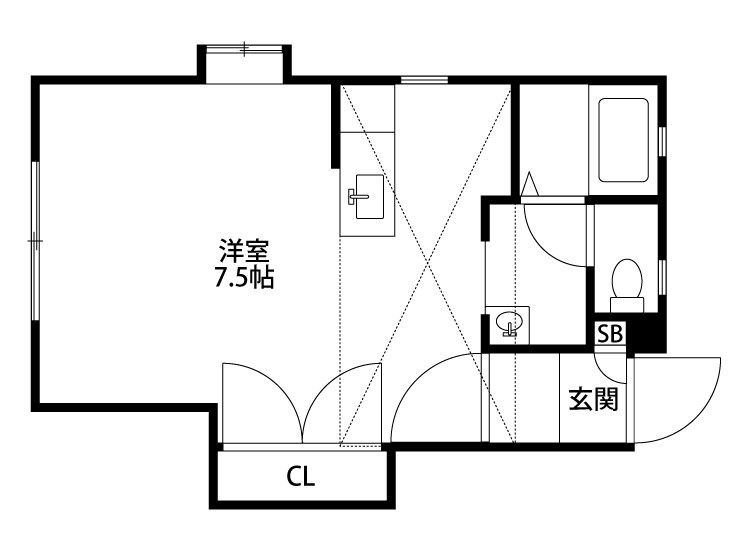 ローゼンクローネ米山 202号室 間取り