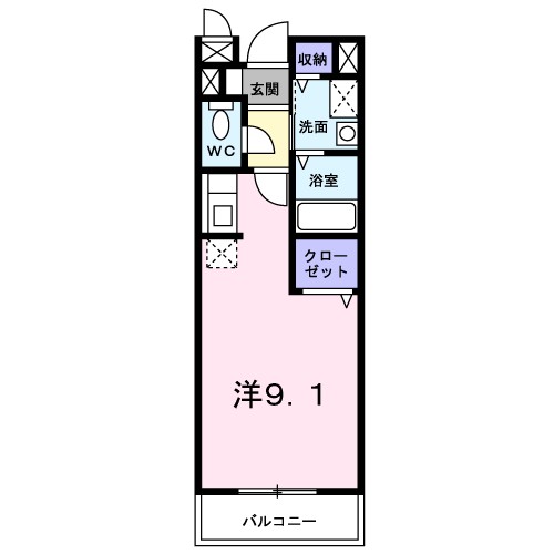 プルメーリア 205号室 間取り