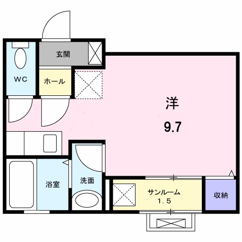 ヴィヴァーチェ 202号室 間取り