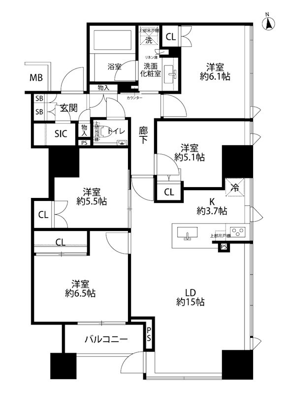 アイコニックタワー新潟ステーション 406号室 間取り